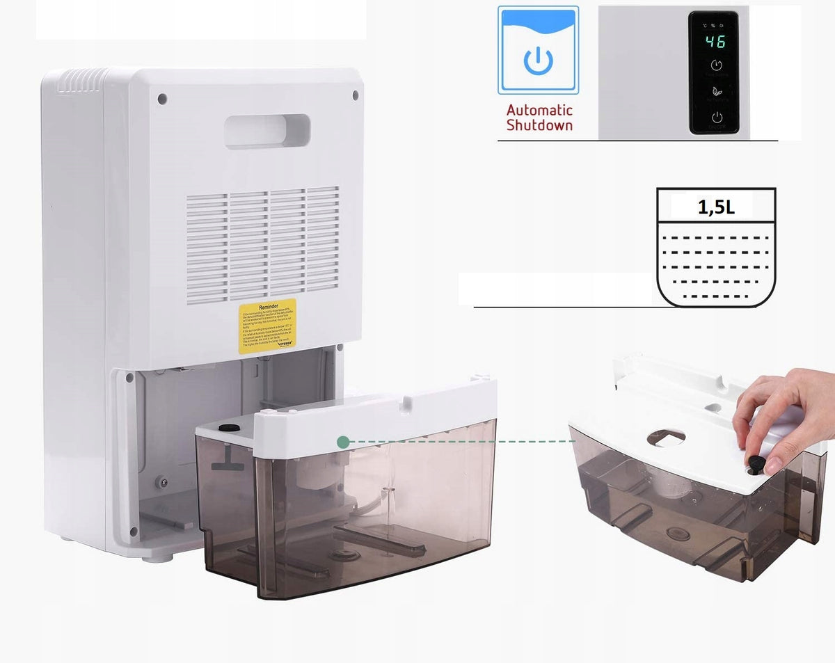 Air dehumidifier, moisture absorber UV+TiO2+12V Brand Ten-Tech