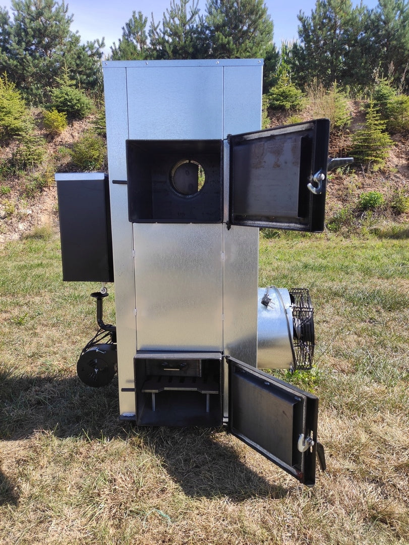 Air heater goat blower furnace for workshop 400m2 (oil+wood)