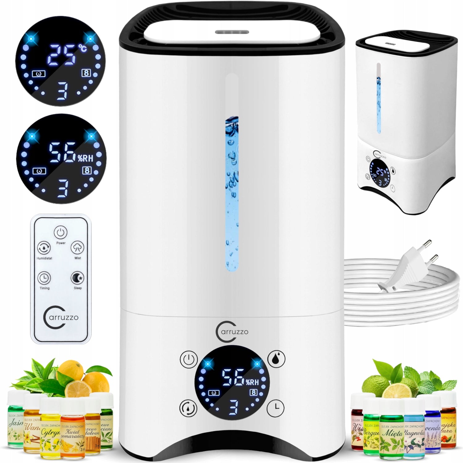 Air humidifier AUTOMATIC + AROMATHERAPY 6in1 +12 OILS FILTER PILOT