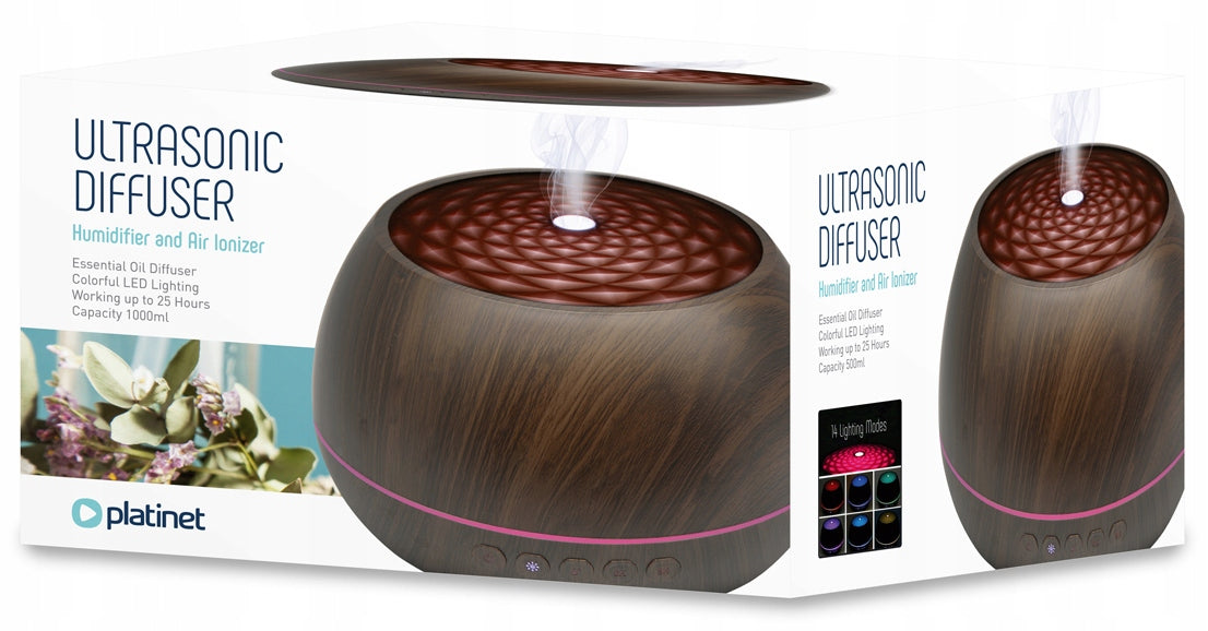Air humidifier IONIZER aromatherapy LAMP 1L diffuser Brand PLATINET
