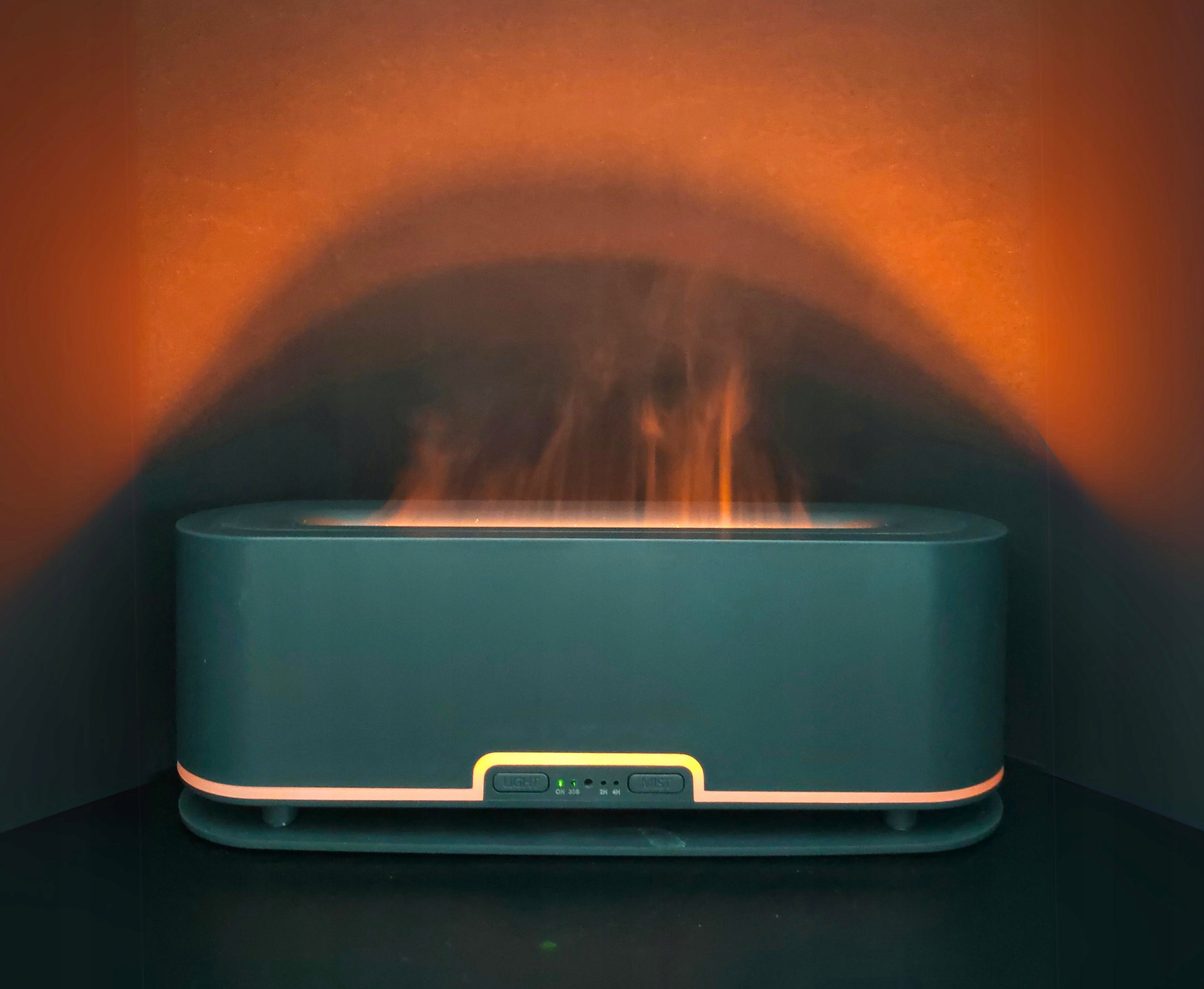 Air humidifier aromatherapy fireplace flame effect Packaging status original