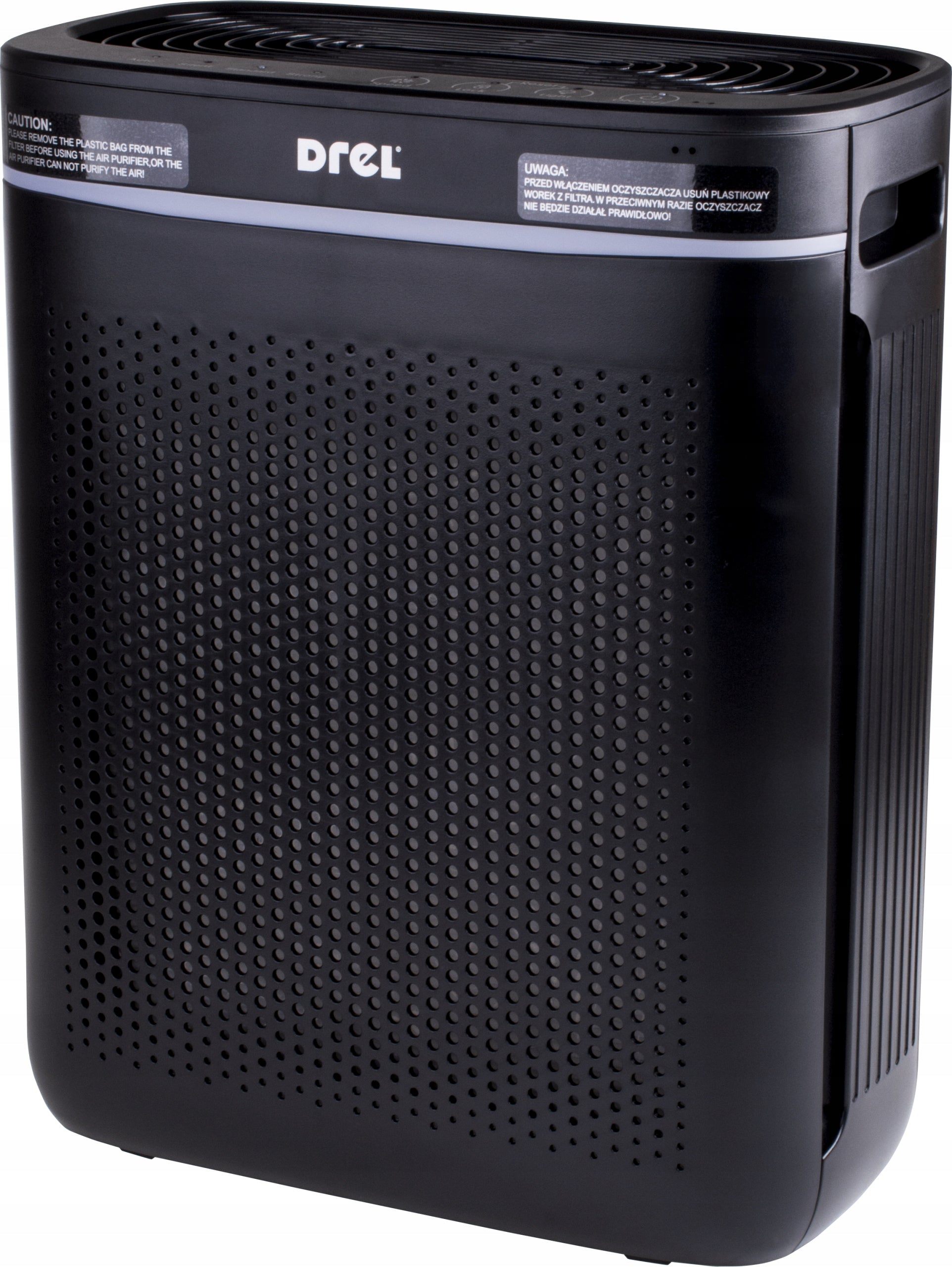 Air purifier 200m³/h filter for home office black DREL