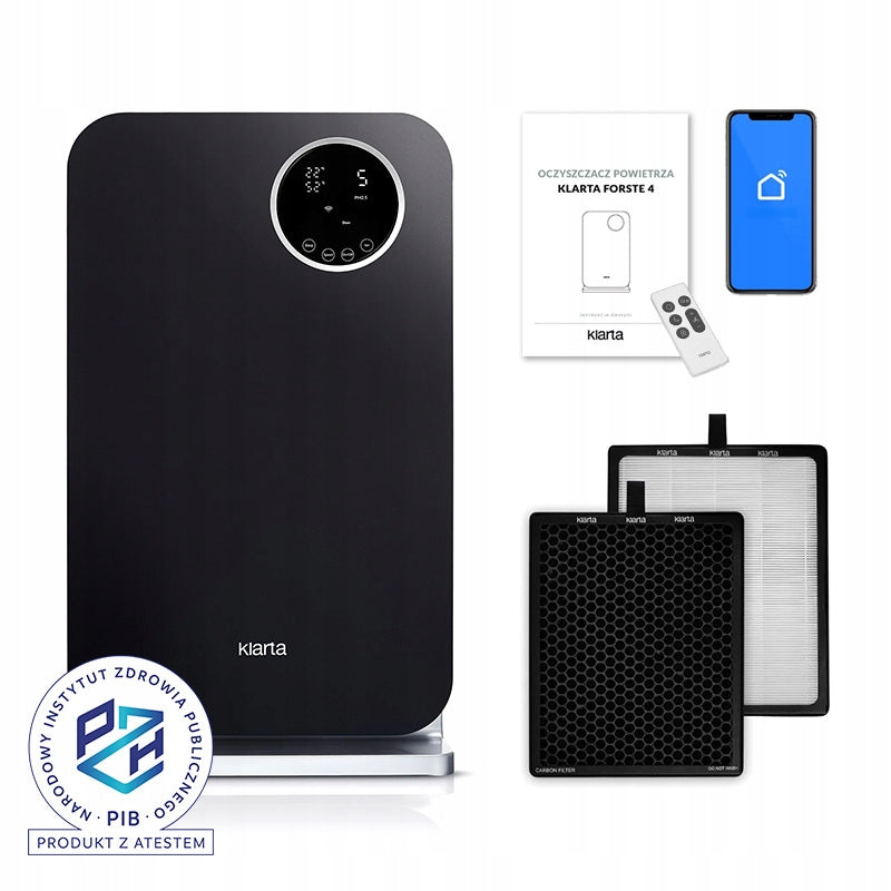 Air purifier Klarta Forste 4 Black 40m² H13