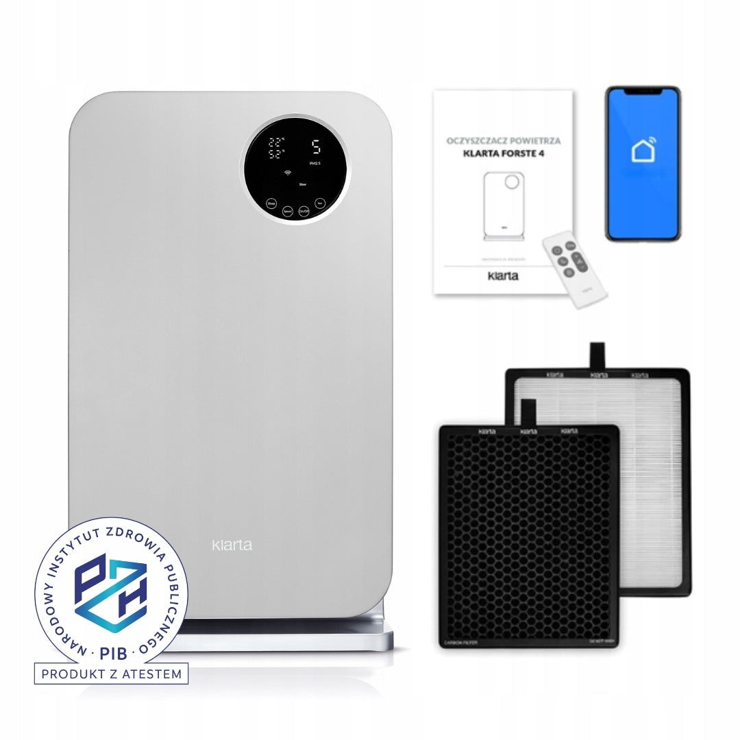 Air purifier Klarta Forste 4 Silver 40m² H13