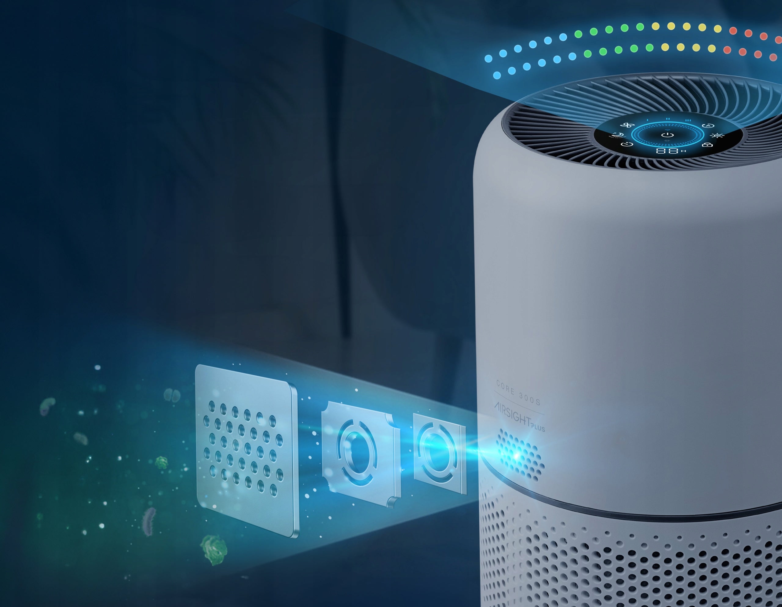 Air purifier Levoit Core 300S HEPA smog smoke smart wifi auto 50 m2 Noise level 22 dB