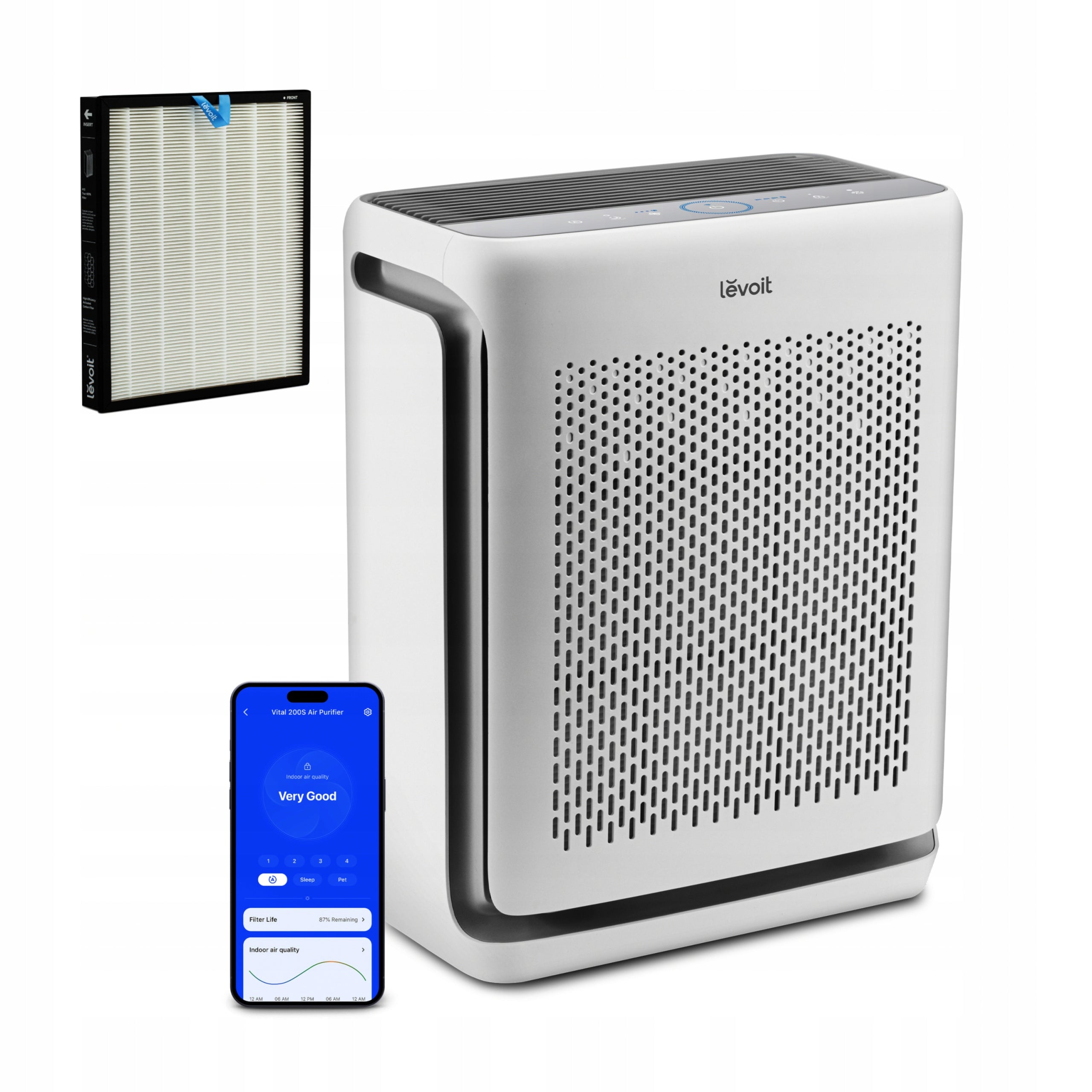 Air purifier Levoit Vital 200S HEPA for allergy sufferers 416m3/h smart
