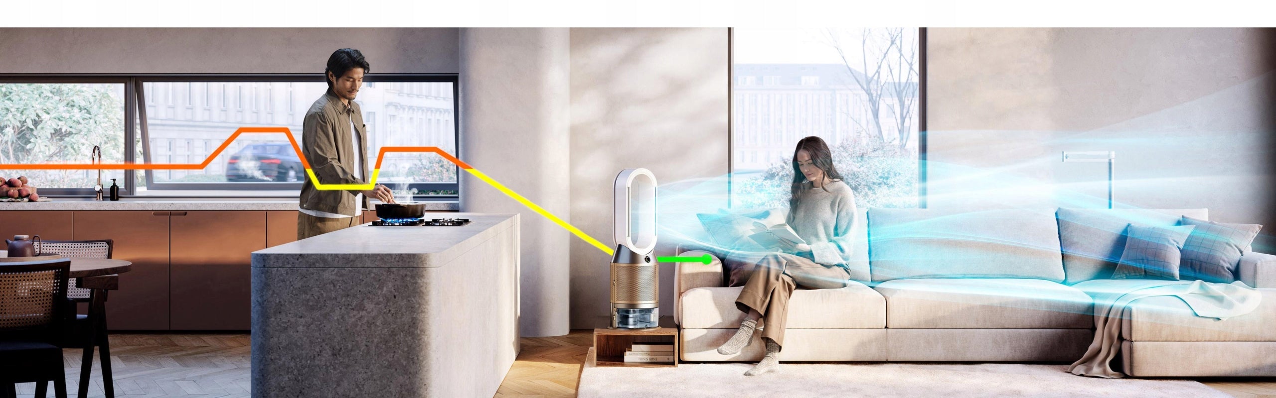 Air purifier with humidification function Dyson Humidify+Cool PH2 De-NOx Manufacturer code 545007-01