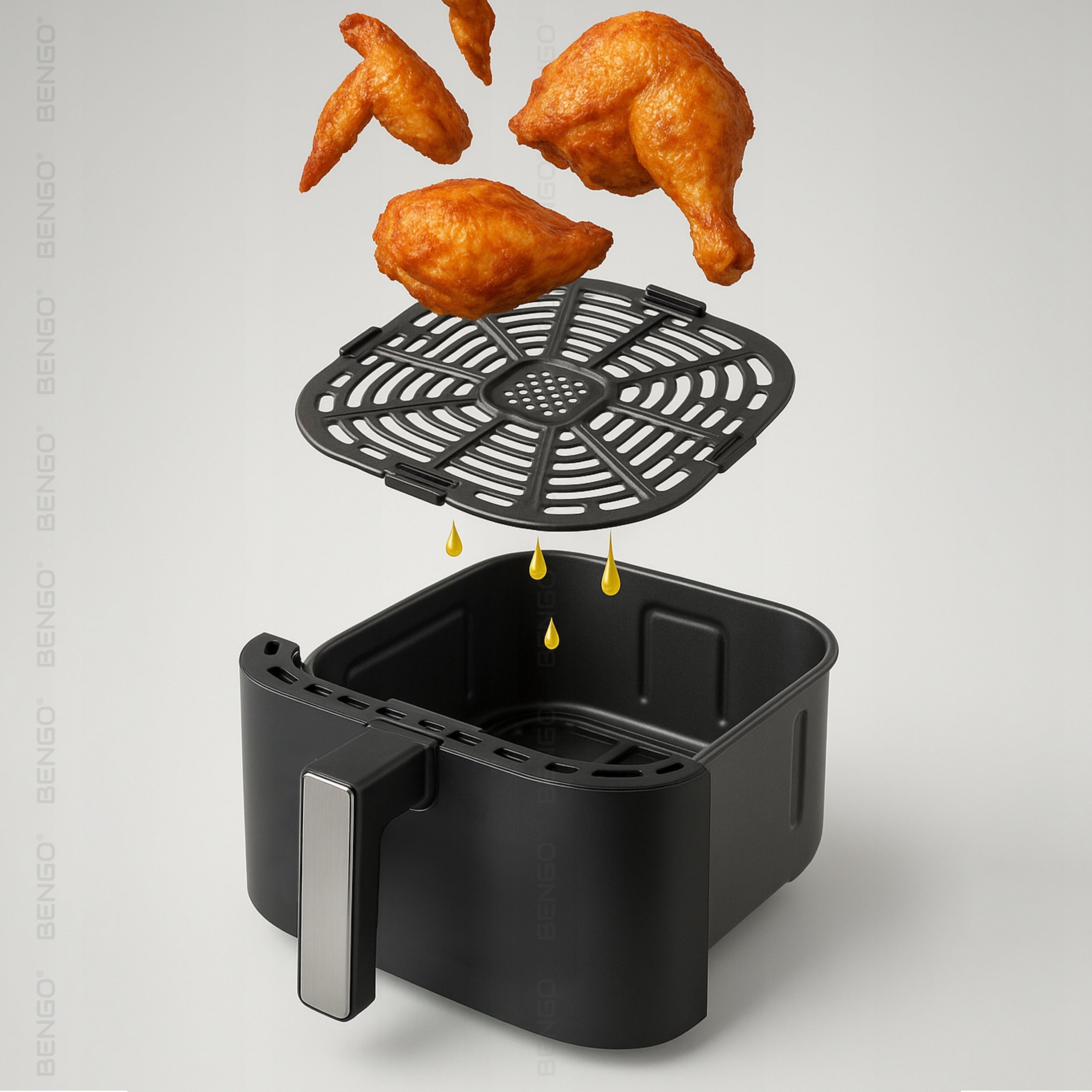 AirFryer Fat Free Fryer Grilling Nonstick Large 6L LED Power 1500 W