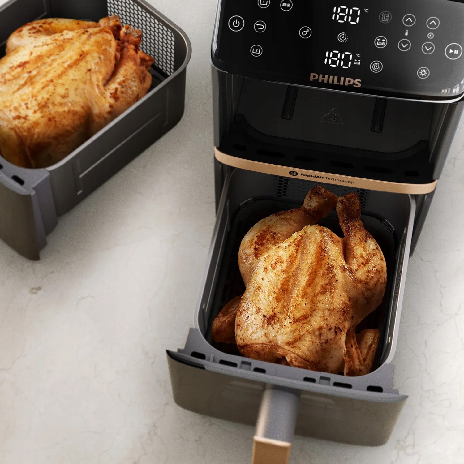 AirFryer Fat Free Fryer PHILIPS Ovi Dual Basket NA462/80 10l Dominant color multicolor