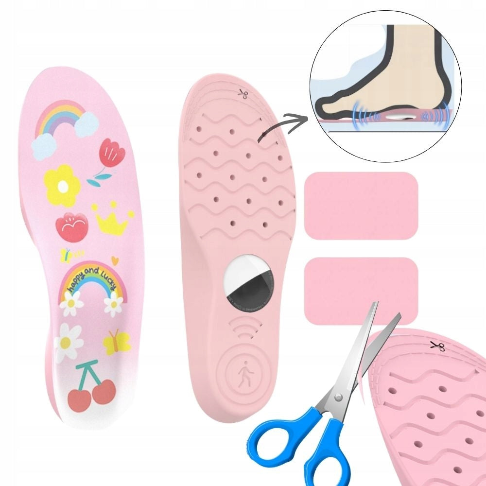 AirTag Shoe Inserts for Kids PROTECTIVE CASE (155mm-170mm) - pink