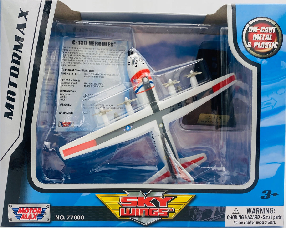 Aircraft Lockheed C-130 Hercules model stand METAL Motormax WT-RD Brand Motormax
