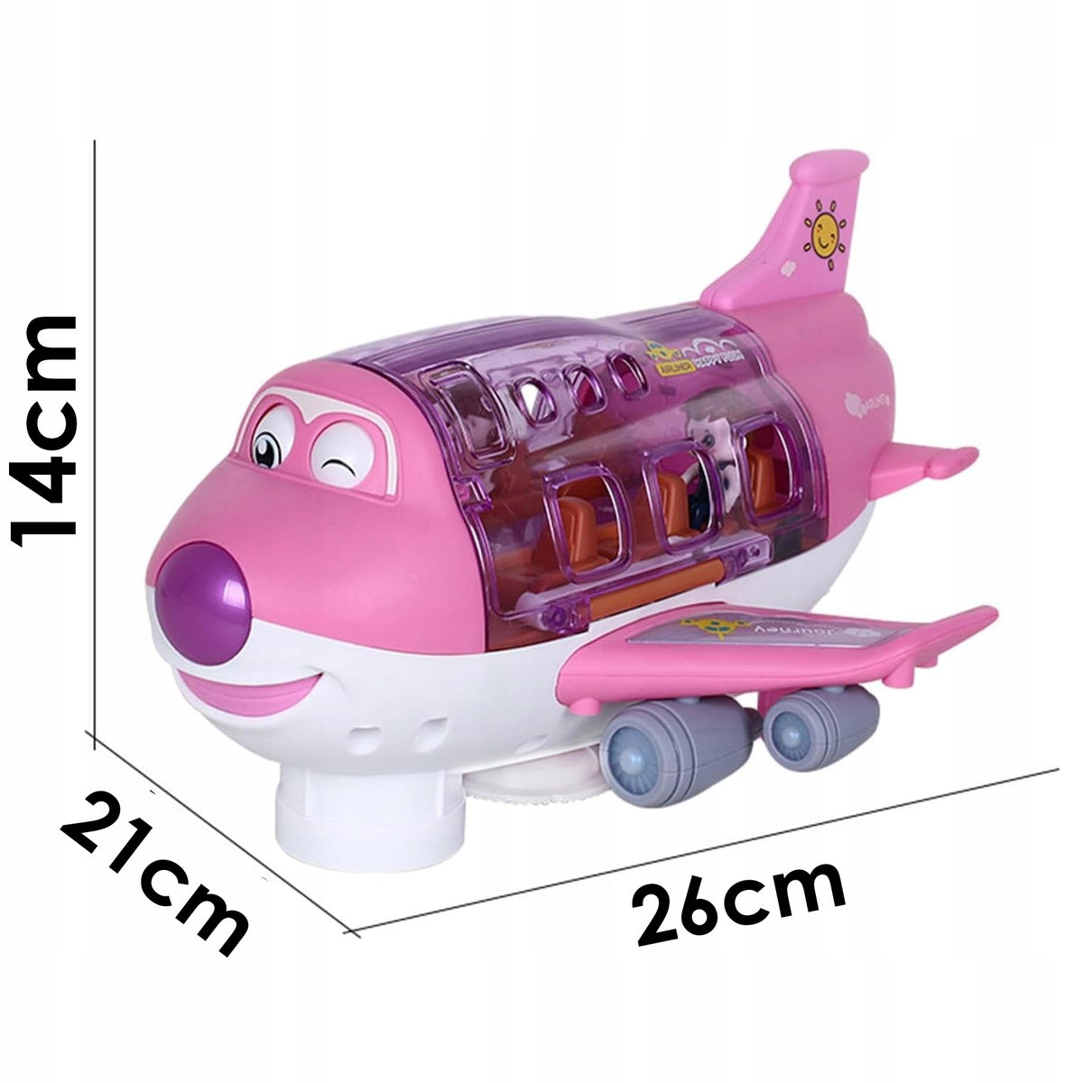 Airplane Interactive Folding LED Sound Pink + People For Kids Manufacturer code Z3386