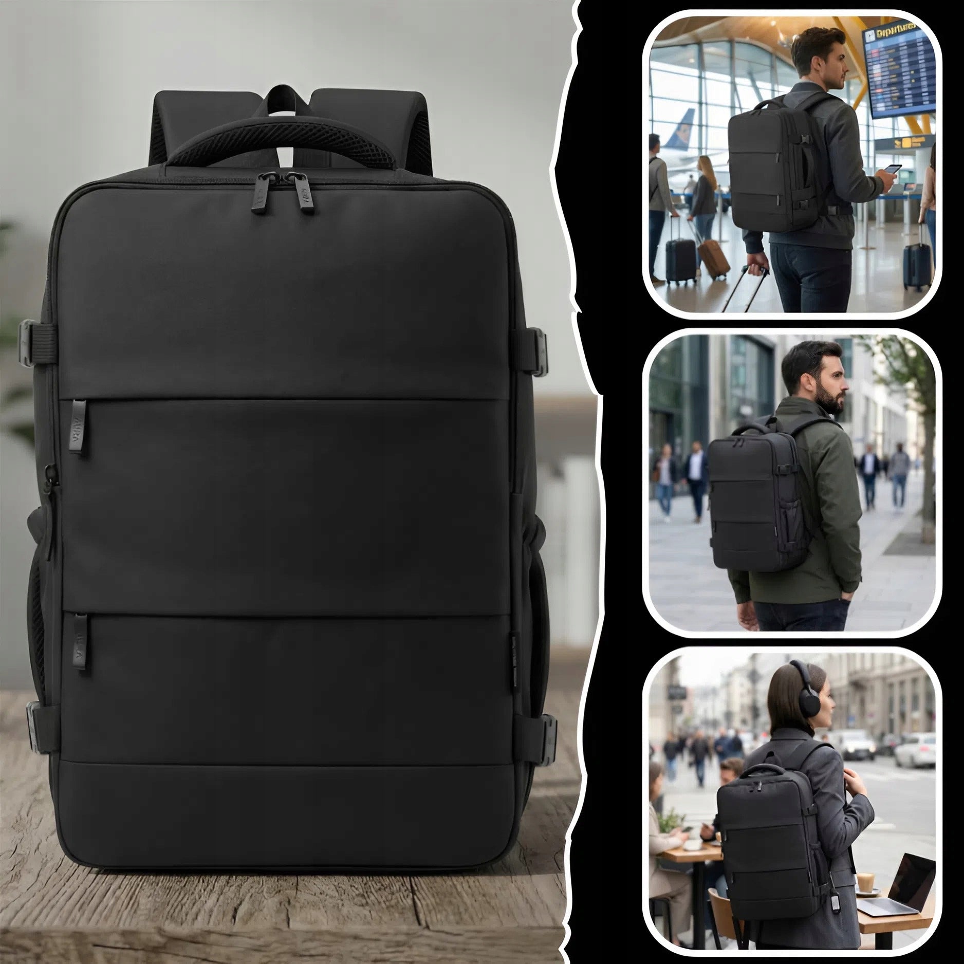 Airplane Travel Backpack 40x30x20 Wizzair Ryanair Hand Luggage Cabin Packaging status original