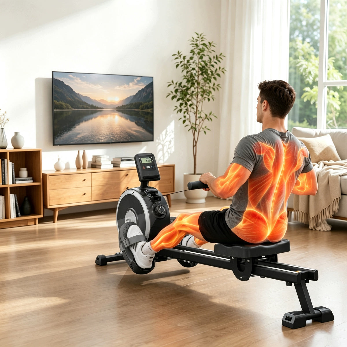Akluer RM001 Magnetic Rowing Machine Silence 20dB 16 Gears Smart APP Foldable Manufacturer code 772736469009