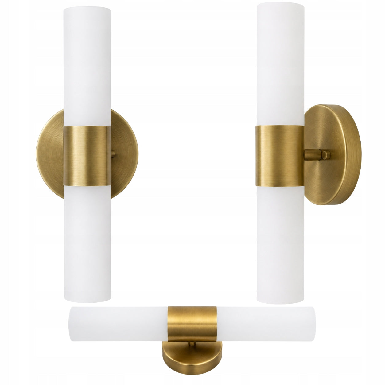 Alabra - wall lamp 42 cm oblong modern marble gold