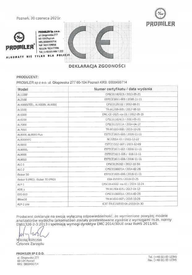 AlcoForce EVO Silver breathalyzer EAN (GTIN) 5901687921303