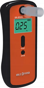 Alcofind DA8100L breathalyzer +calibrations +mouthpieces