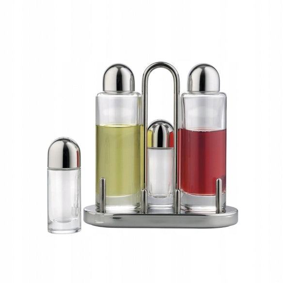 Alessi 5070 Seasoning Set Salt shaker Pepper shaker Vinegar Oil Bottle Manufacturer code 5070
