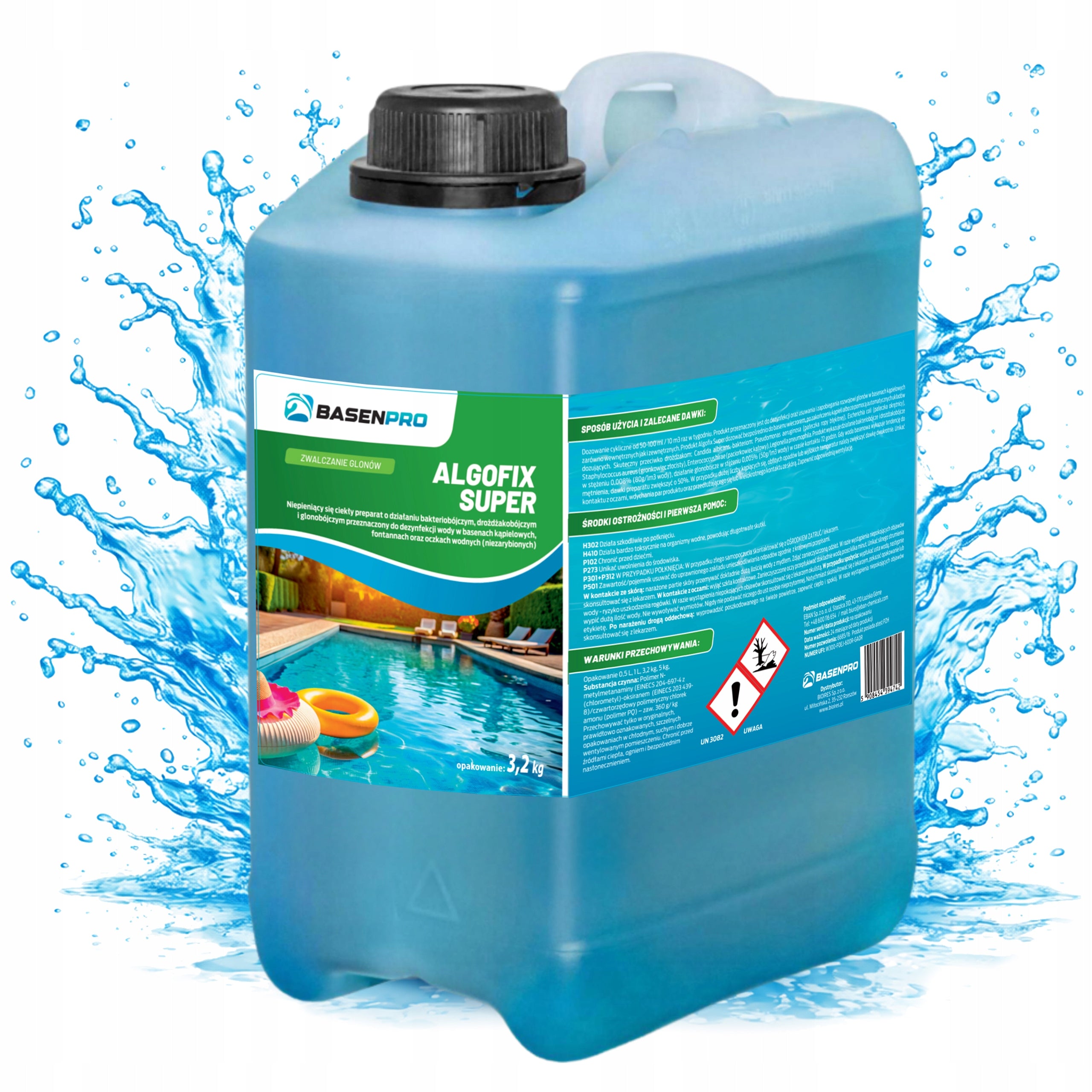 Algae agent ALGOFIX STRONG ANTIALGAE FOR SWIMMING POOL ALGAE IN THE POOL 3,2kg