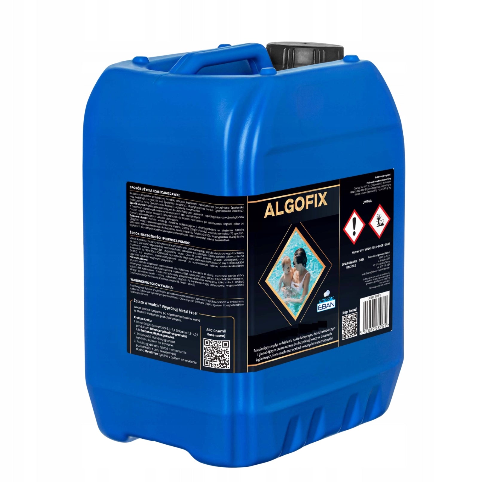 Algofix Antialgae Algae Liquid for Pool Algae High Capacity 5l Kind anti-algae agent