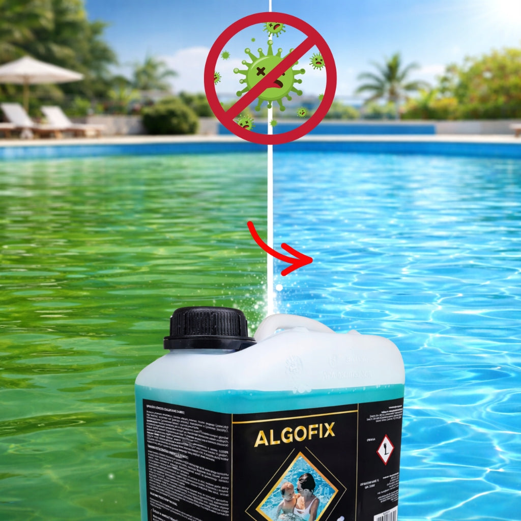 Algofix Antialgae Algae Liquid for Swimming Pool Algae High Concentration 3,2l Weight 3.2 kg