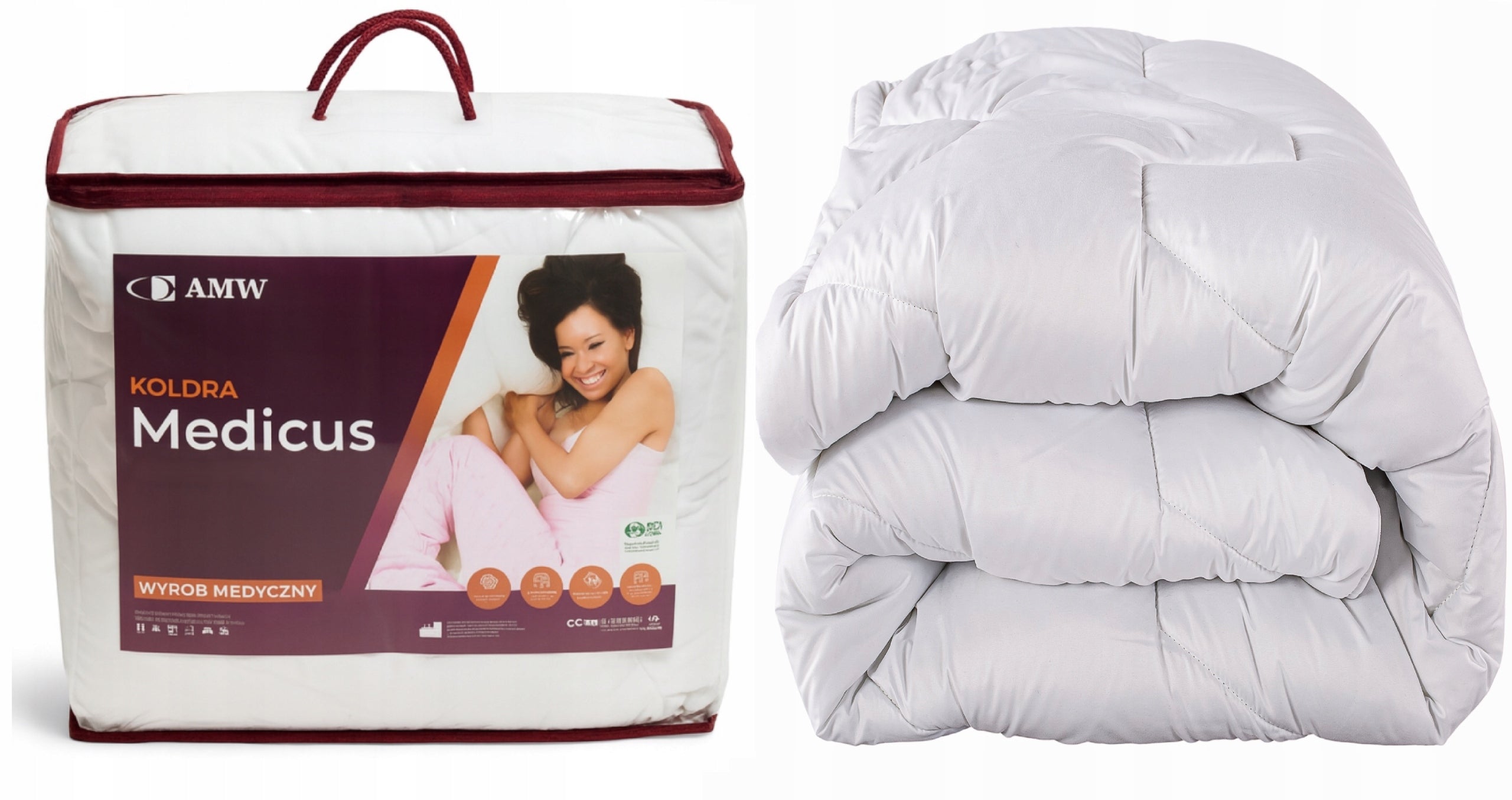 All-Year Quilt 160x200 AMW Medical Anti-Allergic Quilted Poland 1400g