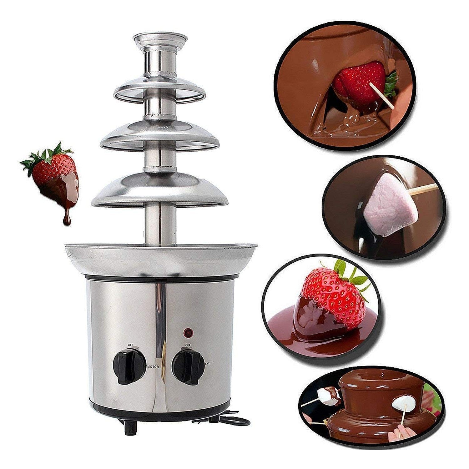 Allecto - chocolate fountain - stainless steel - for parties Brand no brand