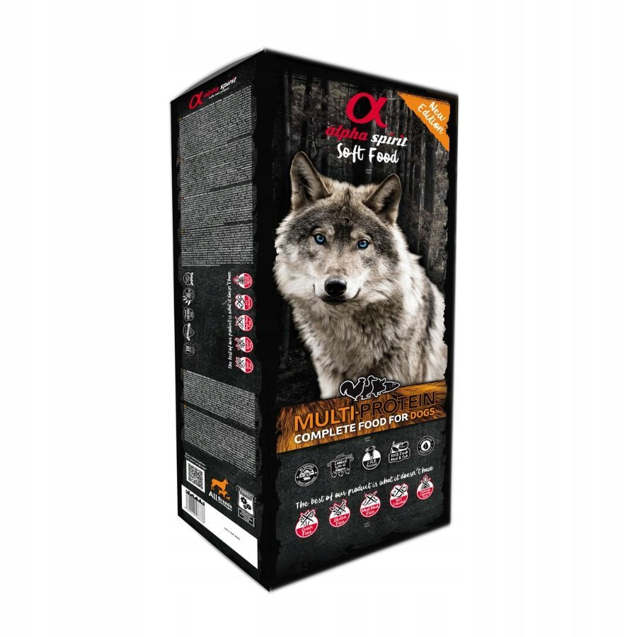 Alpha Spirit MULTIPROTEIN complete SEMI-SOFT dog food CHICKEN 9kg Packaging status original