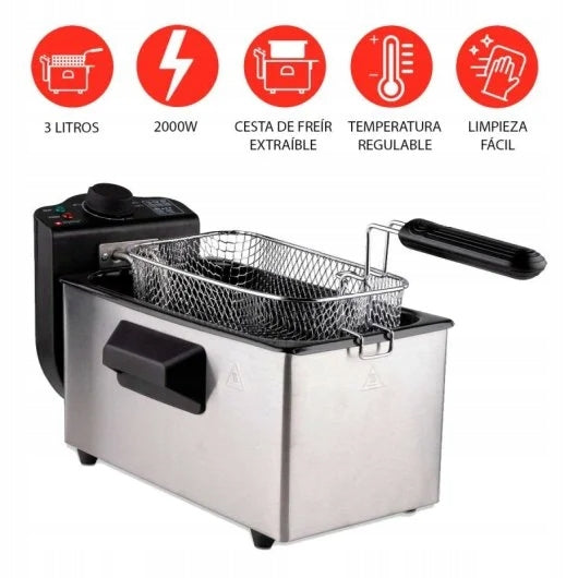 Alpina oil fryer 3 L 2000W Stainless steel EAN (GTIN) 8711252181882