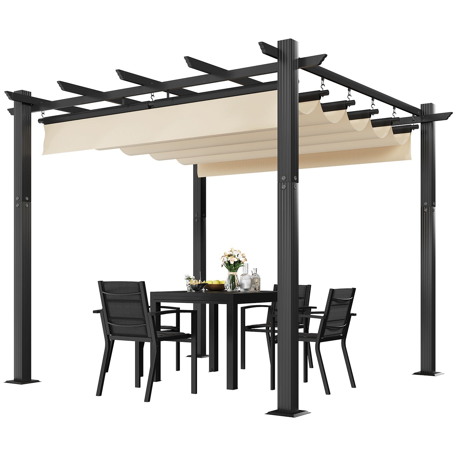 Altana pawilon ogrodowy 3x3m metalowy rozsuwany dach beżowy Devoko Manufacturer code G-GZB23-0378-330BG