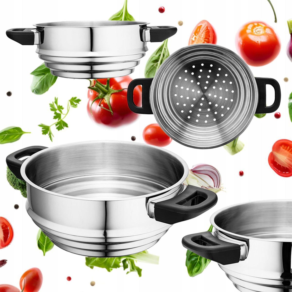 Altom Design Emilio steel steamer insert, 16/18/20 cm