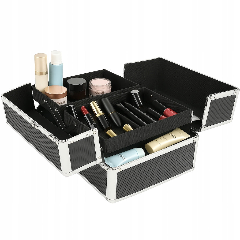 Aluminium folding case for closed cosmetics