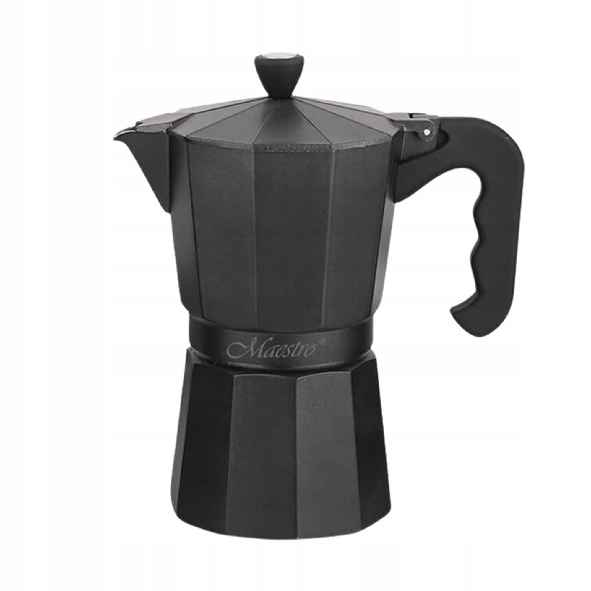 Aluminum Coffee Maker - 6 cups 300ml | Maestro MR-1666-6-BLACK