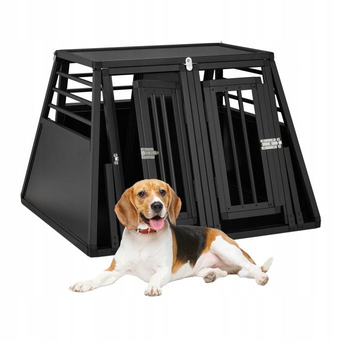 Aluminum dog cage for car trunk with partition large Manufacturer code Klatka Samochodowa Transportowa Dla