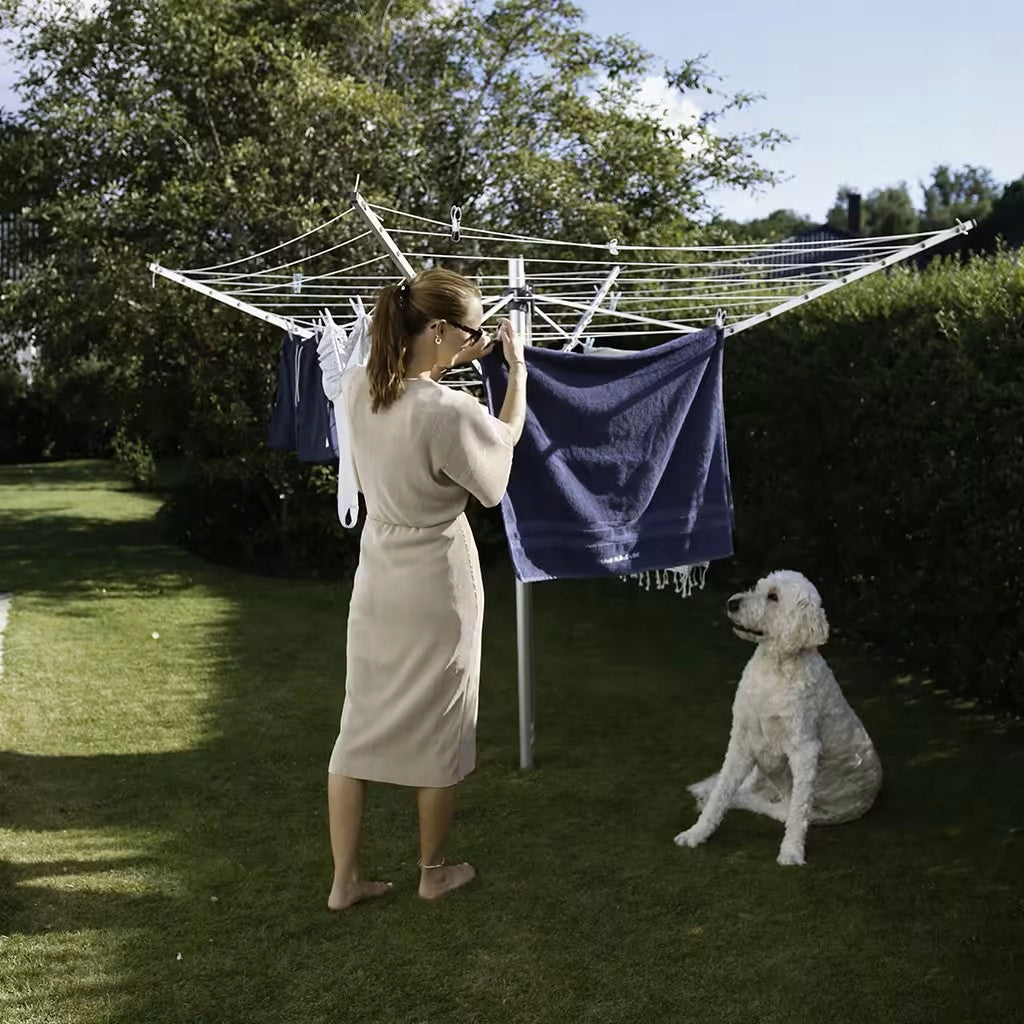Aluminum rotating garden dryer, 4 arms, 55 m of Wendela Rorets cable Brand Rorets