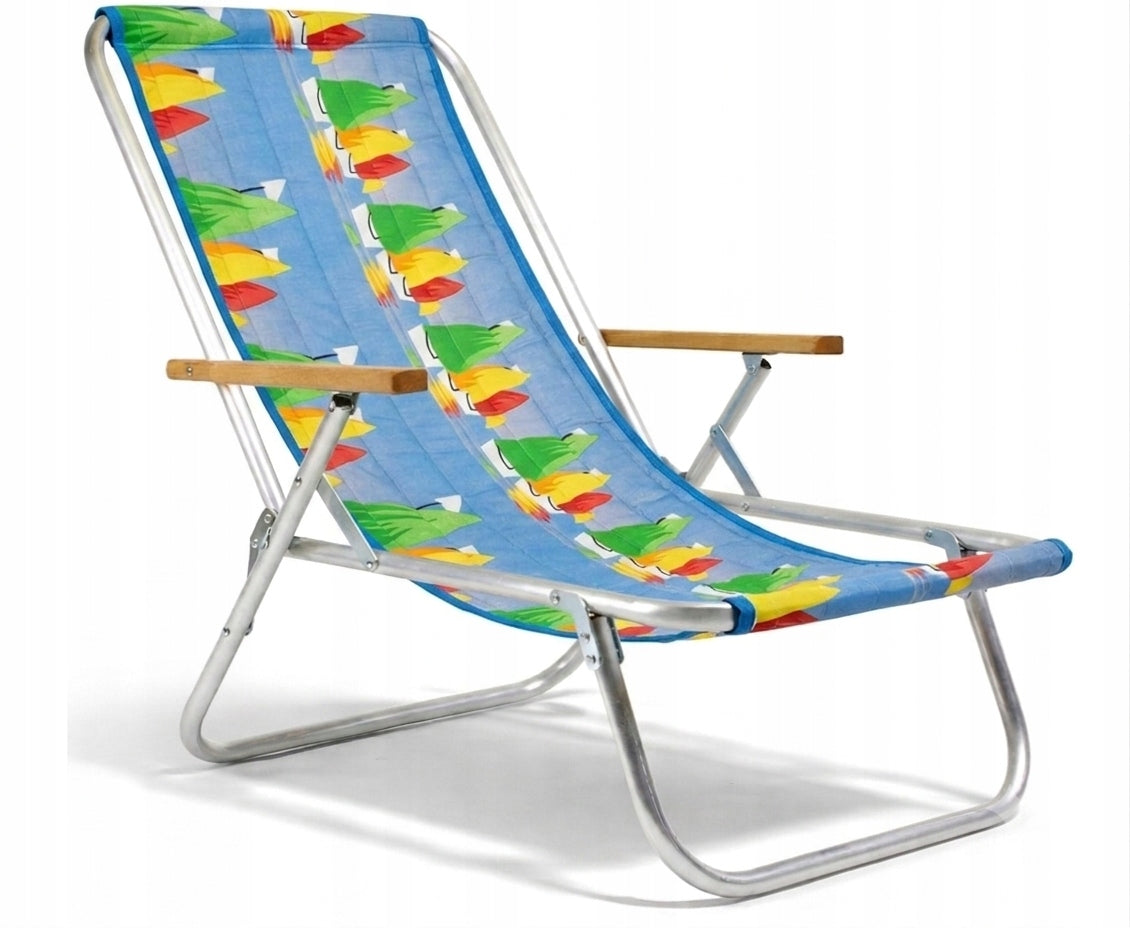 Aluminum sunbed for garden balcony terrace beach folding 120kg