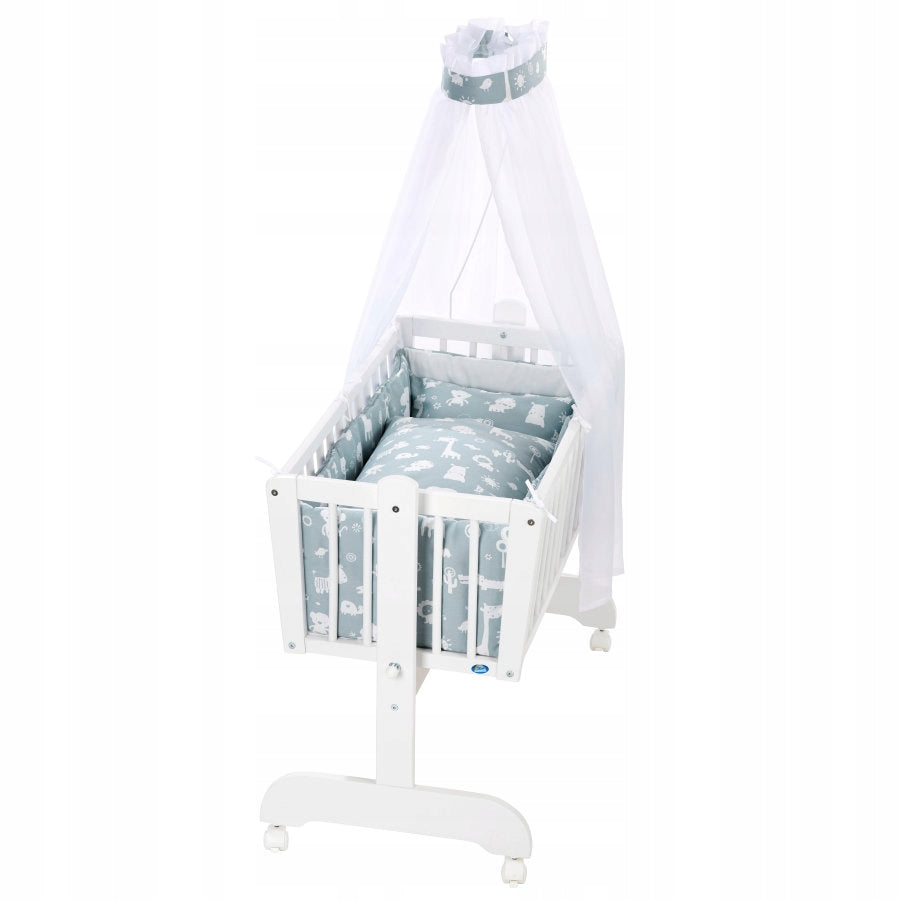 Alvi Cradle Sina white 911-1 Zoo puderblau