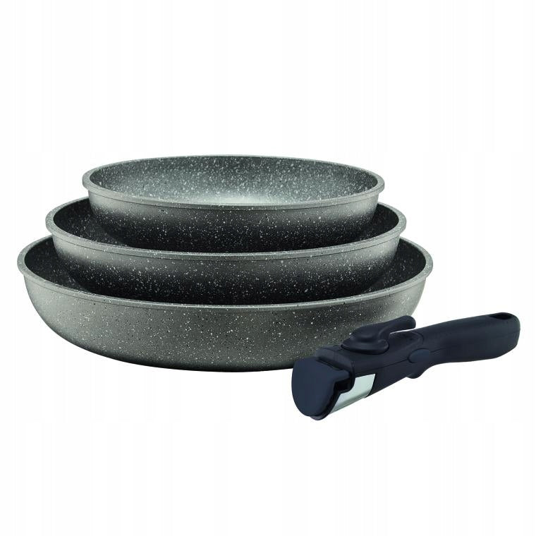 Ambition 20/24/28 cm non-stick frying pan with detachable Silverstone handle