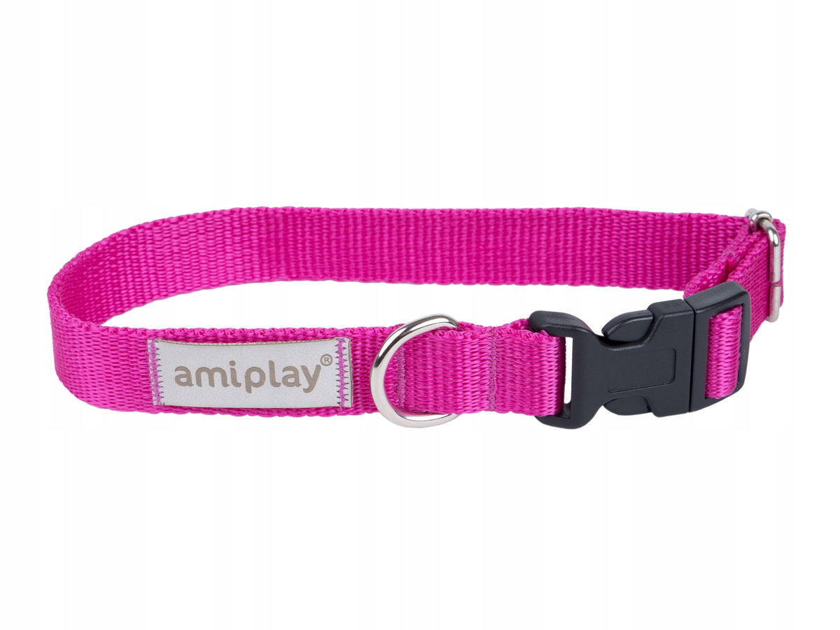 Amiplay Samba Collar Pink Size M Material for Dog