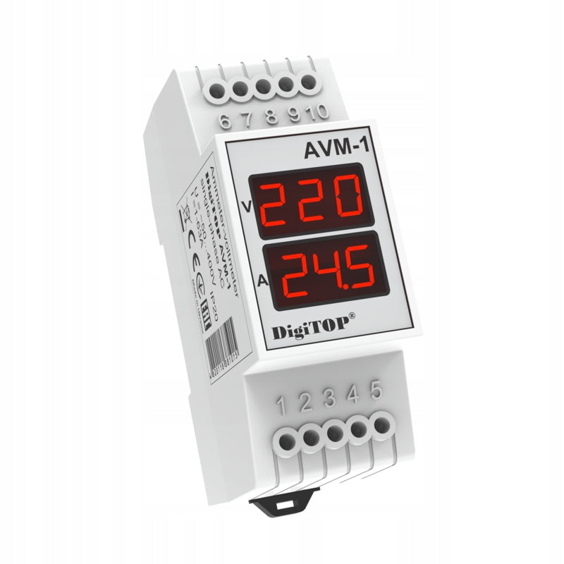 Amperemeter-voltmeter 1-63A DigiTOP AVM-1