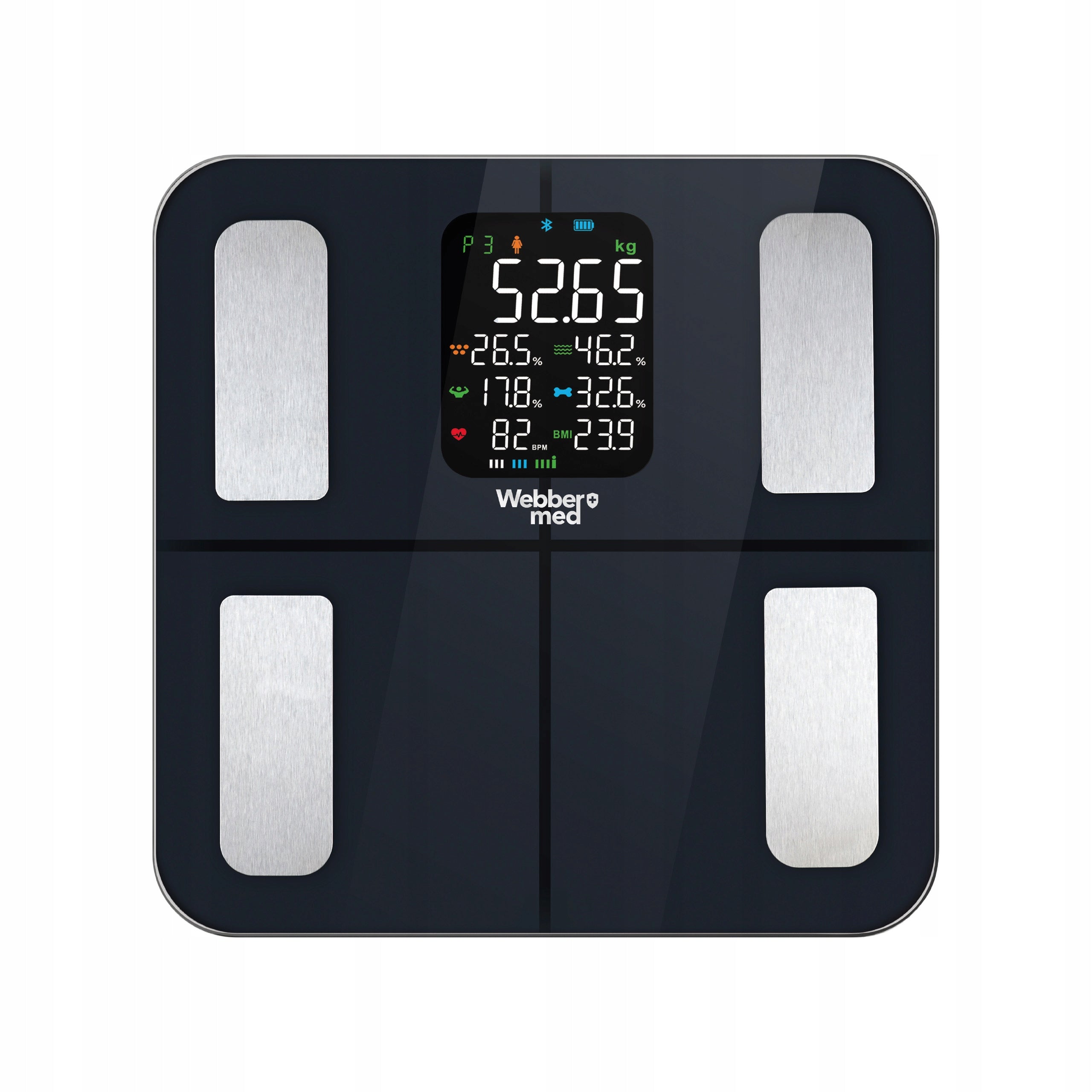 Analytical Bathroom Scale 16 Parameters Apple Health, Google Fit, IF1320C Brand Webber