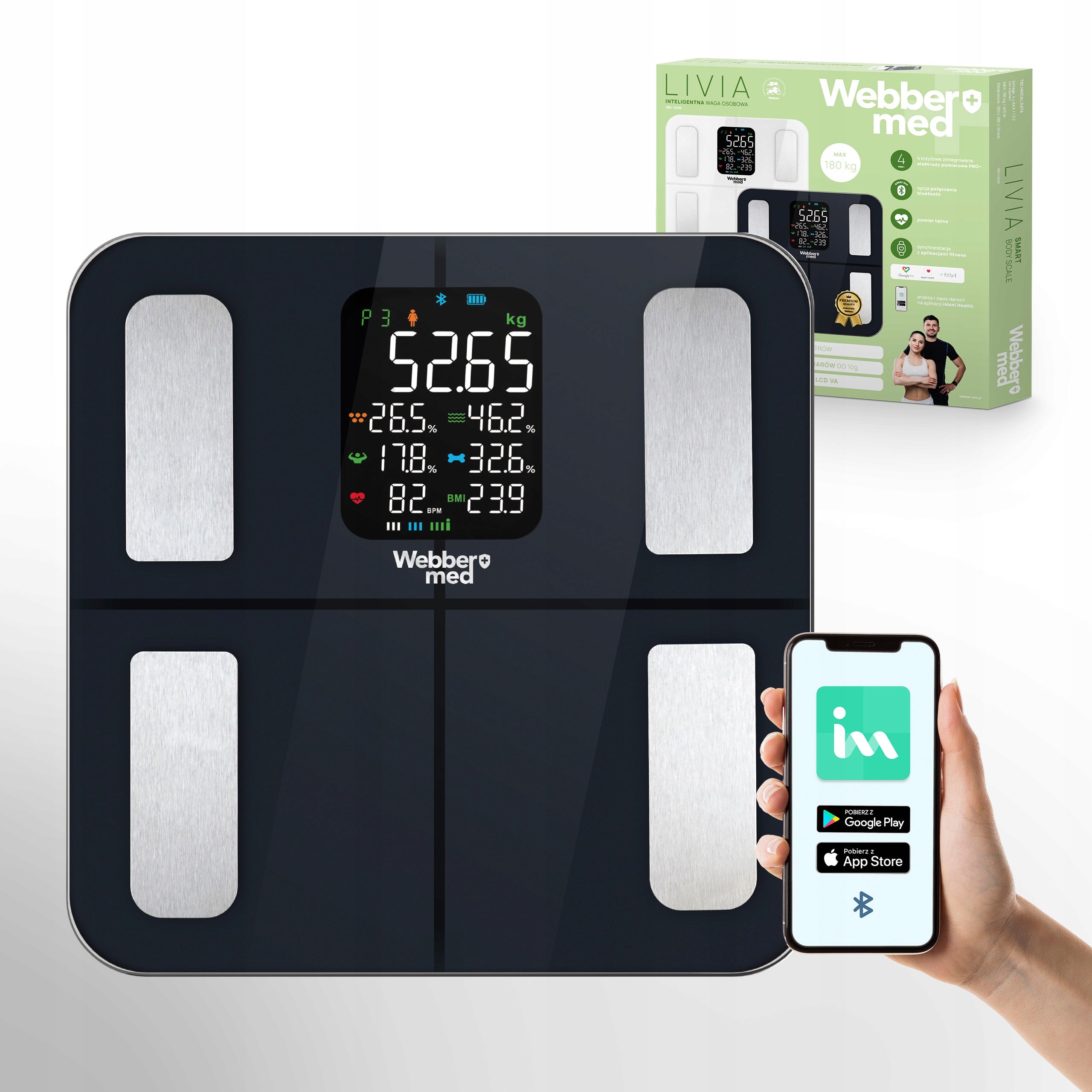 Analytical Bathroom Scale 16 Parameters Apple Health, Google Fit, IF1320C