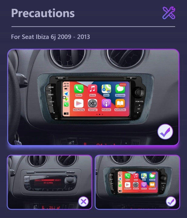 Android 13 Car Radio For Seat Ibiza 6j 2009-2013 2GB 64GB Carplay Manufacturer code ZQHTXSJ7C264IBIZA