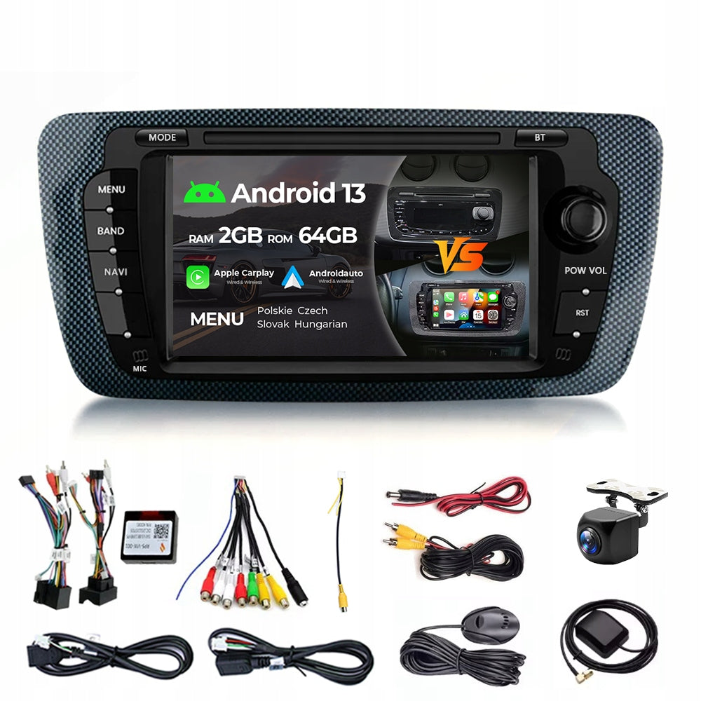 Android 13 Car Radio For Seat Ibiza 6j 2009-2013 2GB 64GB Carplay