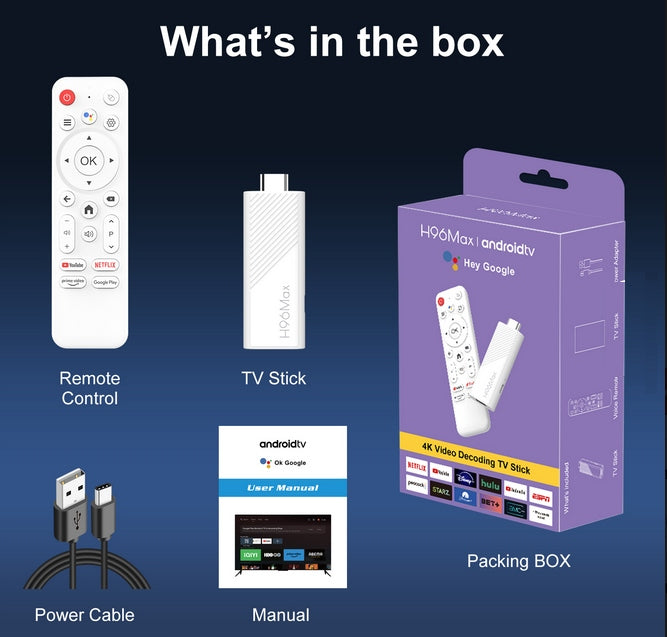Android 14 Smart TV Stick WiFi Netflix 2/16GB H96 Media Player Manufacturer code 5901179247744