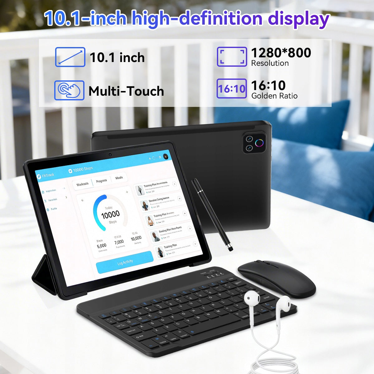 Android 16 Tablet 10.1" 30GB+128GB 8-Core with Keyboard Mouse Black Brand no brand