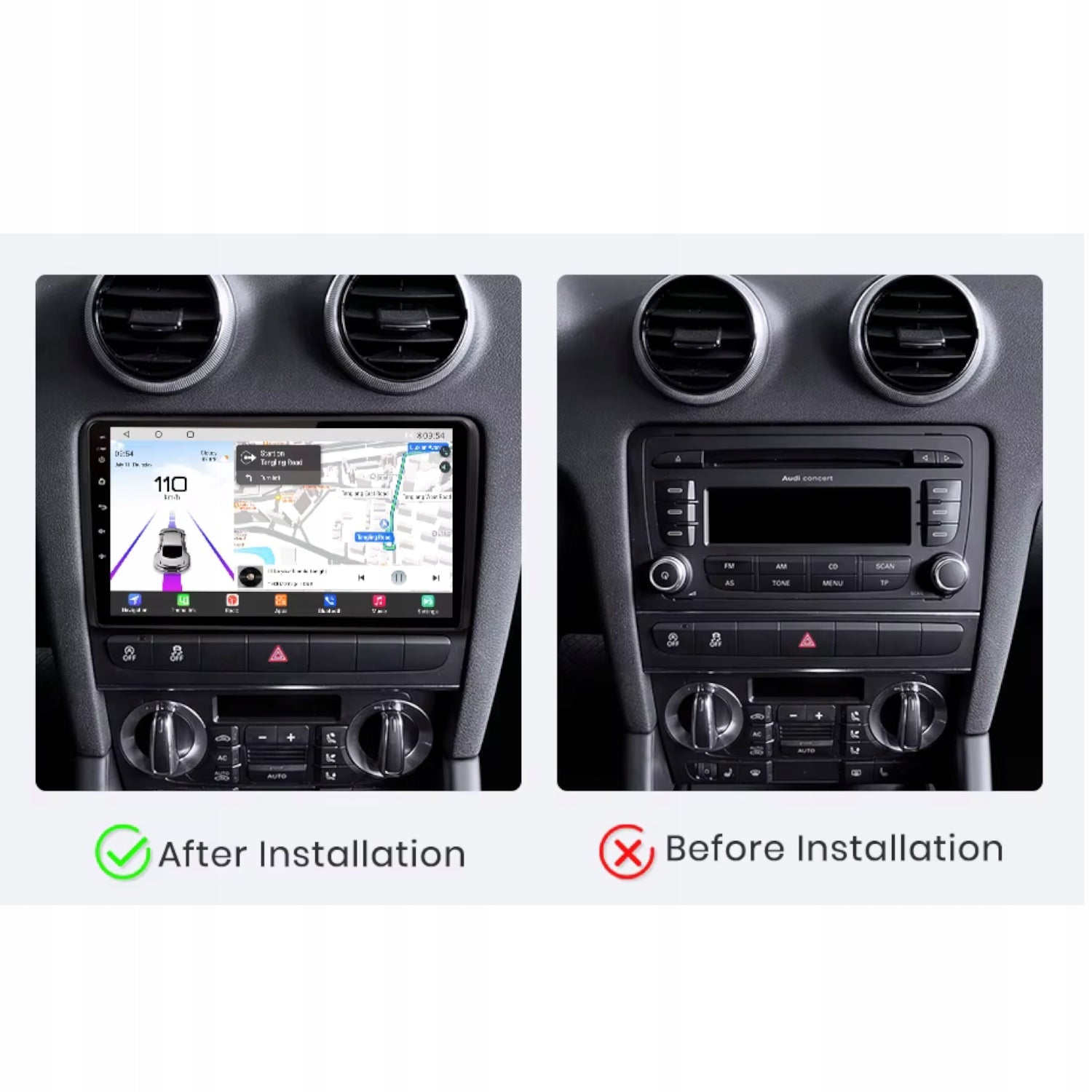 Android Radio for Audi A3/8P (2003-2013) Carplay Android Auto WiFi Manufacturer code Radio Android do Audi A3 / 8P (2003-2013)