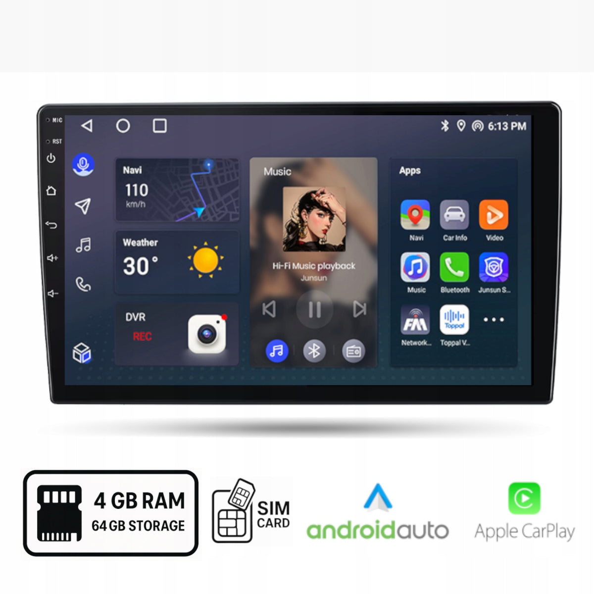 Android Radio for Audi A4 B6 B7 (2000-2009) Carplay Android Auto 4+64 GB