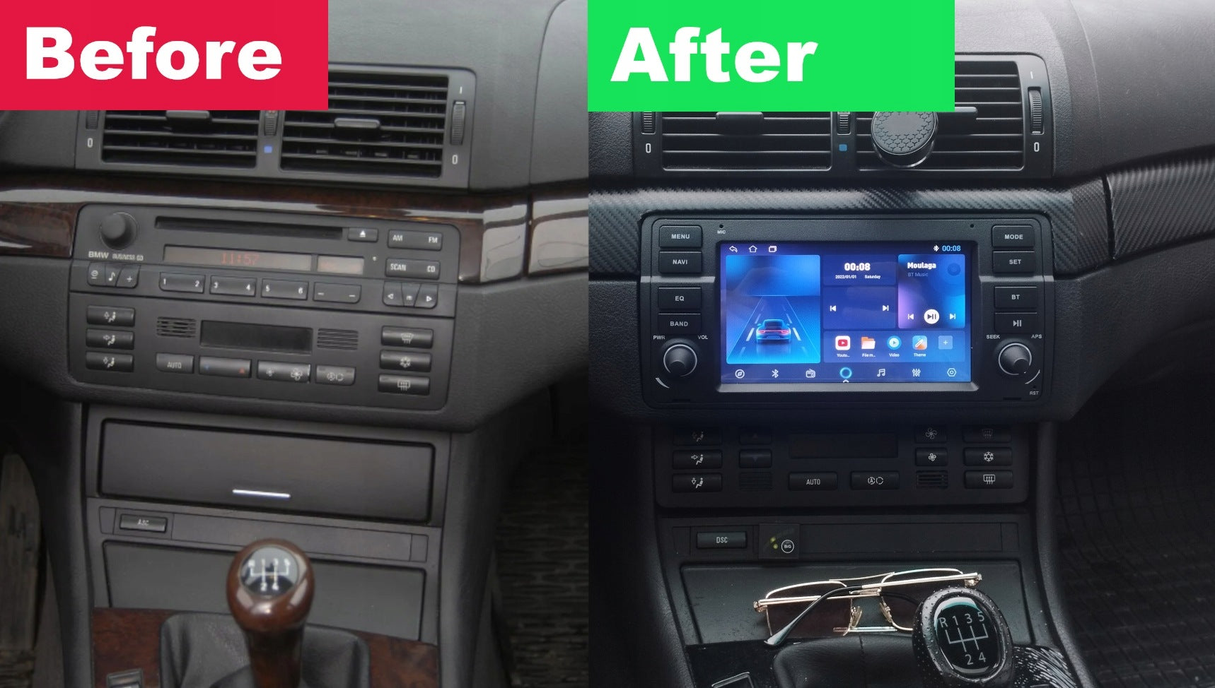Android Radio for BMW E46 / Android Auto Carplay Wi-Fi Bluetooth Manufacturer code Android BMW E46 / Android Auto Carplay 2+32GB