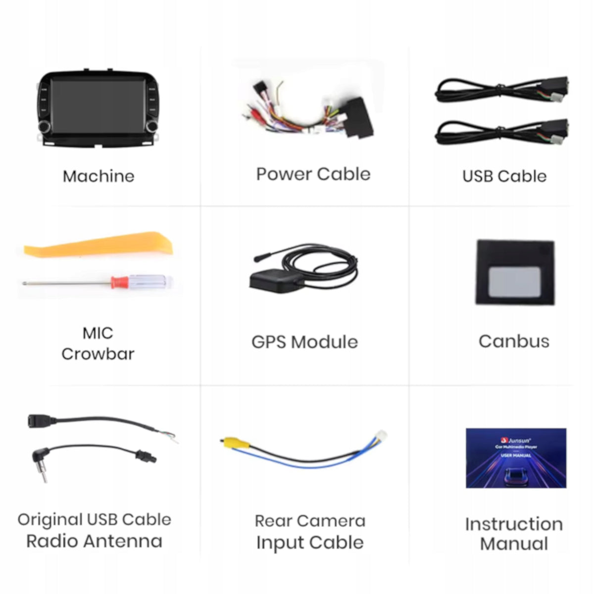 Android Radio for Fiat 500 (2015-2019) Carplay Android Auto Manufacturer code Android do Fiat 500 (2015-2019) Carplay